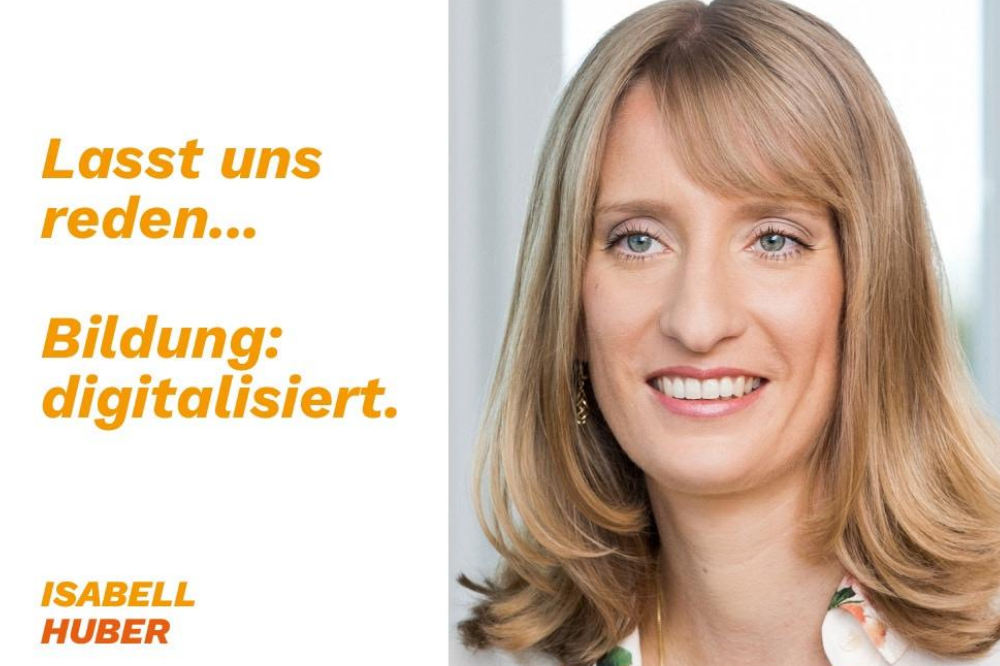 Isabell HUber ruft zu Dialog über digitales Lernen auf